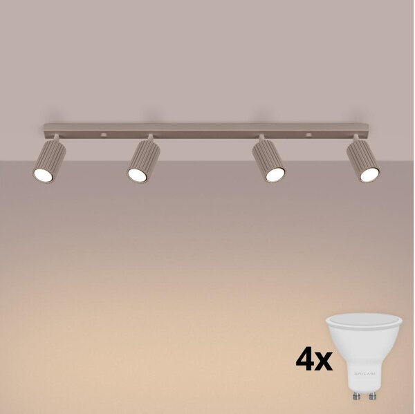 Brilagi - LED Bodové svítidlo CRESTO 4xGU10/10W/230V taupe