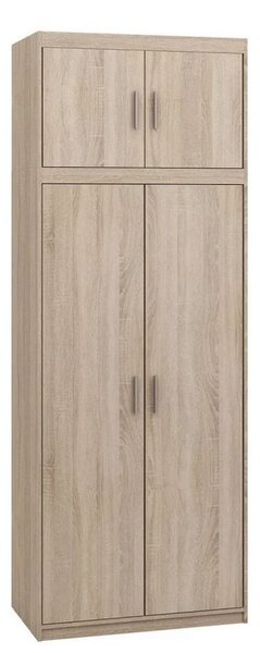 - Úzká šatní skříň 90 cm s nástavbou ARCATA - dub sonoma