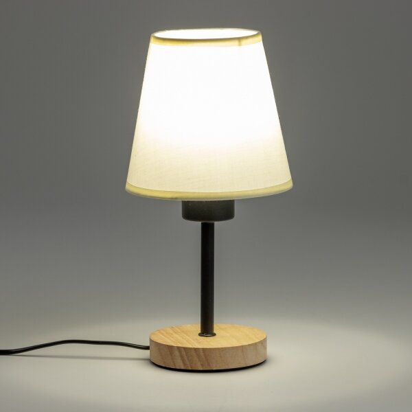 Brilagi - Stolní lampa NUBILA WOOD 1xE27/25W/230V dub/krémová