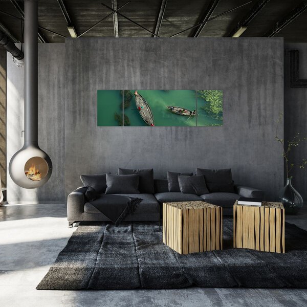 Obraz - Rybáři na řece (170x50 cm)