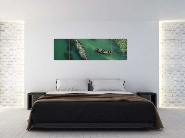 Obraz - Rybáři na řece (170x50 cm)
