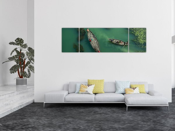 Obraz - Rybáři na řece (170x50 cm)