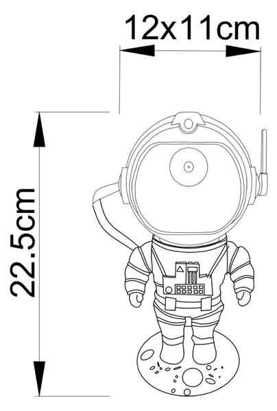 Stolní lampa COSMO 2 stříbrná/vícebarevná