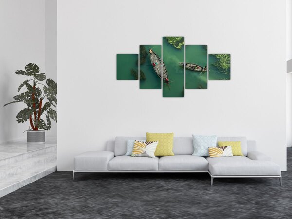 Obraz - Rybáři na řece (125x70 cm)