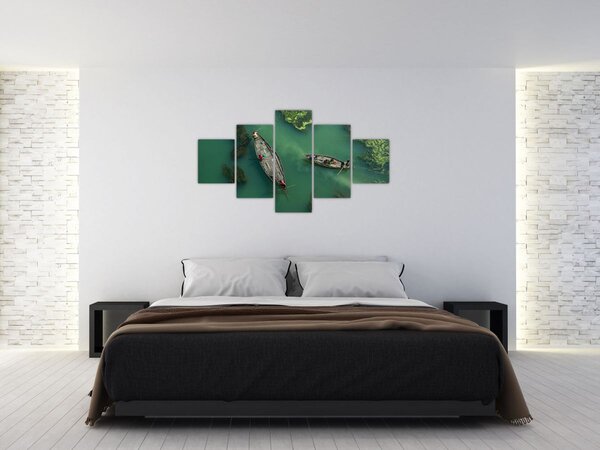 Obraz - Rybáři na řece (125x70 cm)