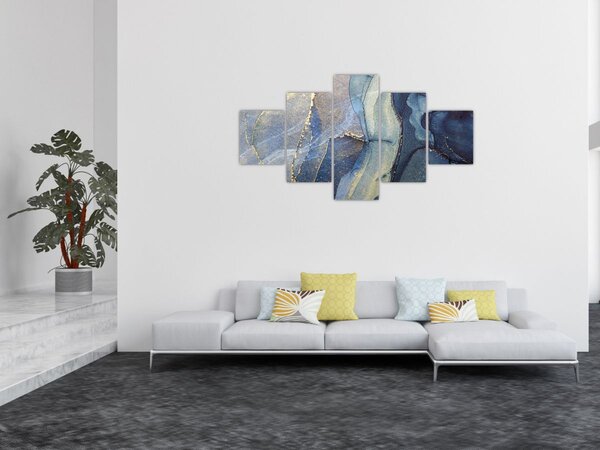 Obraz - Abstrakce alkoholovým inkoustem (125x70 cm)