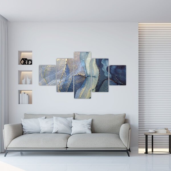 Obraz - Abstrakce alkoholovým inkoustem (125x70 cm)