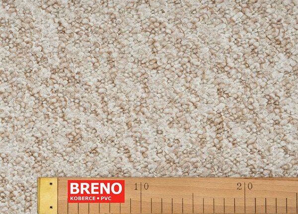 Breno Metrážový koberec OLYMPIC 60 - béžový, šíře 400 cm, Béžová