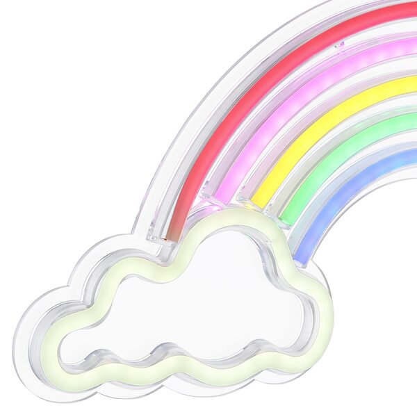 Nástěnné LED svítidlo RAINY bílá/průhledná/vícebarevná