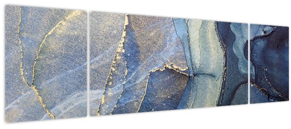 Obraz - Abstrakce alkoholovým inkoustem (170x50 cm)