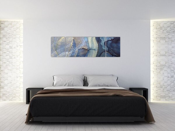 Obraz - Abstrakce alkoholovým inkoustem (170x50 cm)