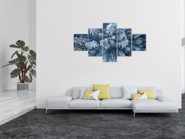 Obraz - Zasněžený les (125x70 cm)