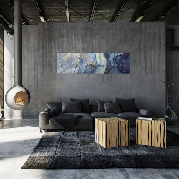 Obraz - Abstrakce alkoholovým inkoustem (170x50 cm)