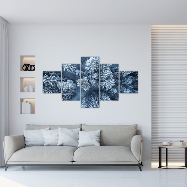 Obraz - Zasněžený les (125x70 cm)