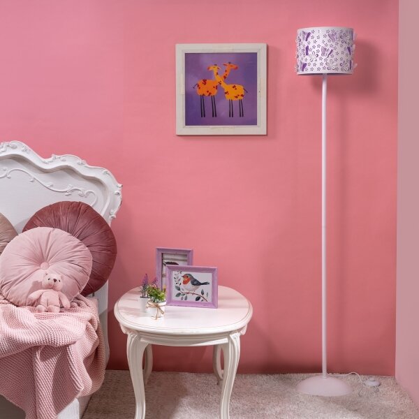 ONLI - Stojací lampa TITILLA 1xE27/22W/230V fialová/bílá
