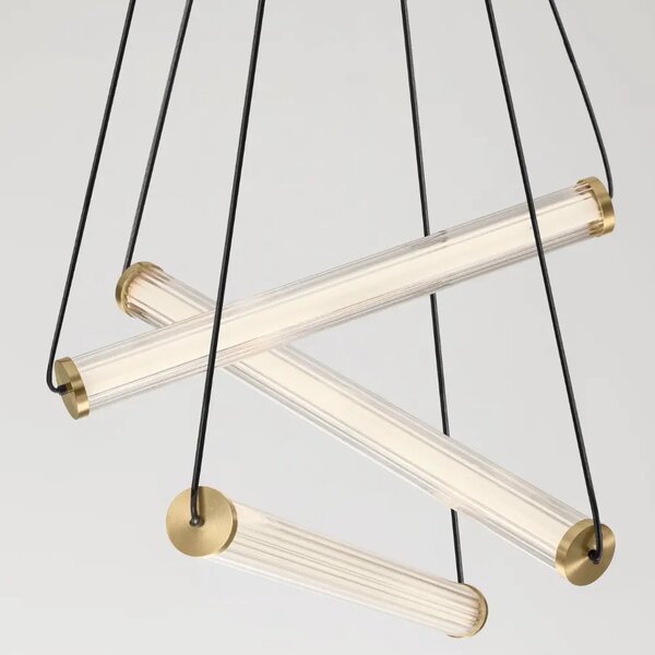 Nova Luce Skleněné závěsné LED světlo Eliot 55 cm