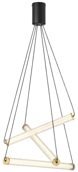 Nova Luce Skleněné závěsné LED světlo Eliot 55 cm