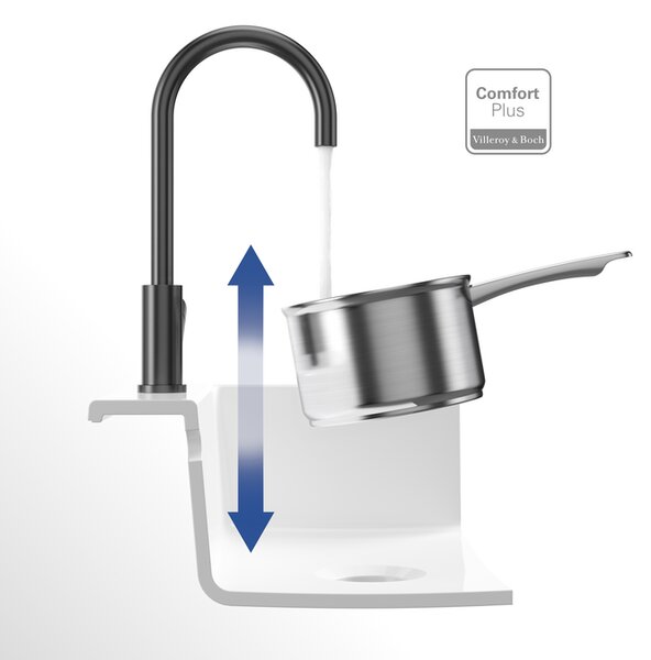 Villeroy & Boch Umbrella - Dřezová baterie stojánková, otočné rameno, antracit 92530005