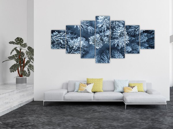 Obraz - Zasněžený les (210x100 cm)