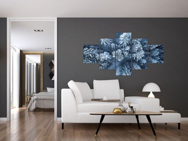 Obraz - Zasněžený les (125x70 cm)