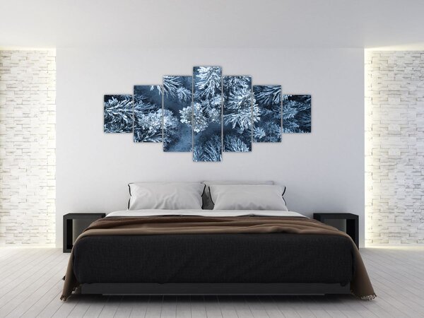 Obraz - Zasněžený les (210x100 cm)