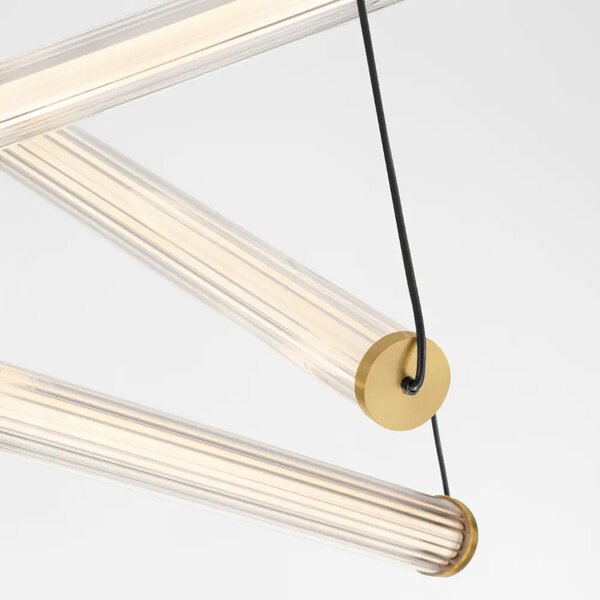 Nova Luce Skleněné závěsné LED světlo Eliot 55 cm