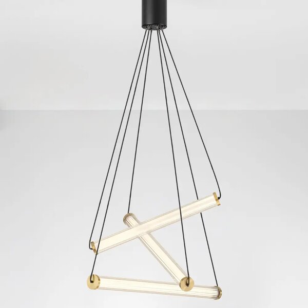 Nova Luce Skleněné závěsné LED světlo Eliot 55 cm