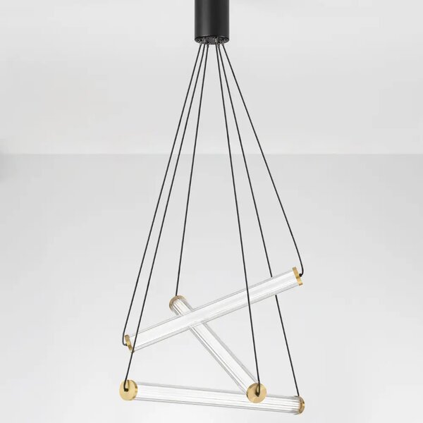 Nova Luce Skleněné závěsné LED světlo Eliot 55 cm