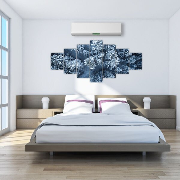Obraz - Zasněžený les (210x100 cm)