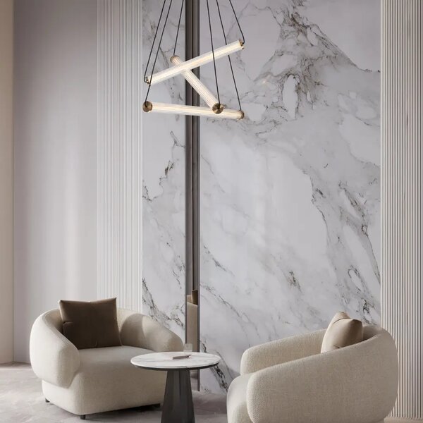 Nova Luce Skleněné závěsné LED světlo Eliot 55 cm