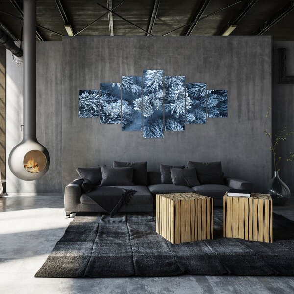 Obraz - Zasněžený les (210x100 cm)