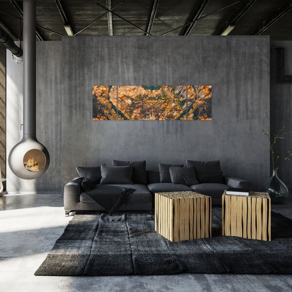 Obraz - Řeka ve tvaru srdce (170x50 cm)