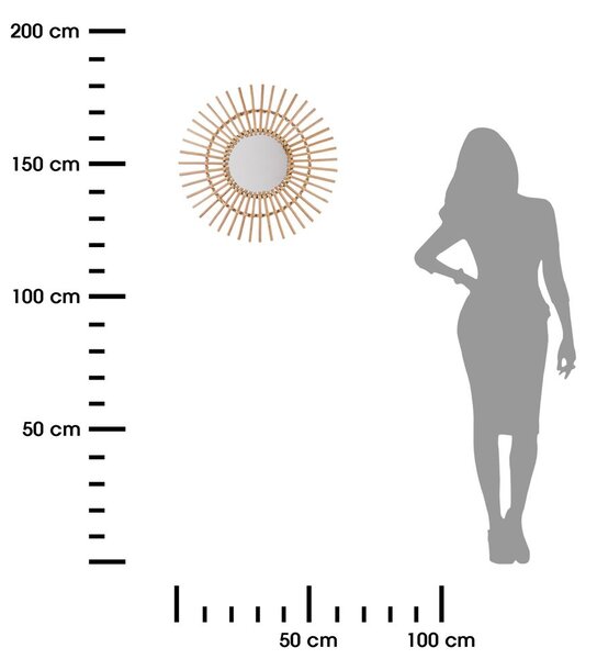 Zrcadlo Sun, hnědé