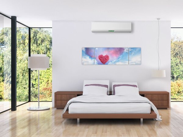 Obraz - Růžový strom srdce (170x50 cm)