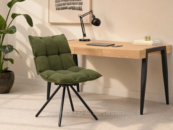 Designová otočná židle CALIDO - zelená / černá