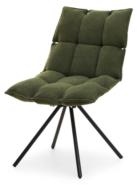 Designová otočná židle CALIDO - zelená / černá
