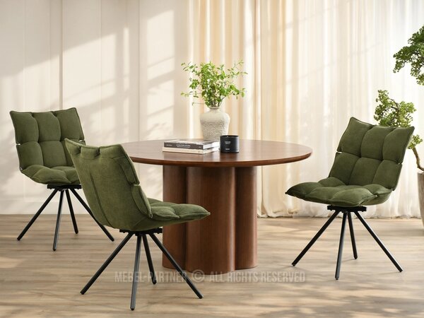Designová otočná židle CALIDO - zelená / černá