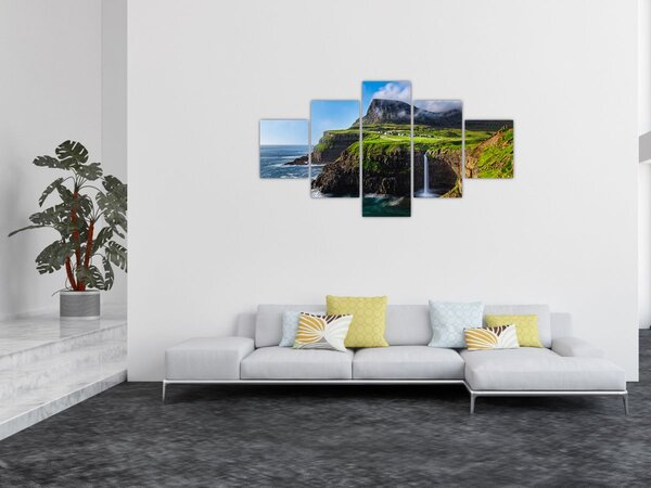 Obraz - Vodopád Múlafossur (125x70 cm)