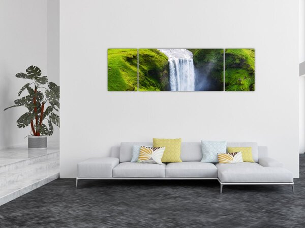 Obraz - Vodopád Skogafoss (170x50 cm)