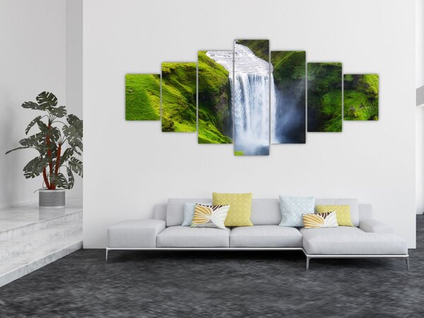 Obraz - Vodopád Skogafoss (210x100 cm)