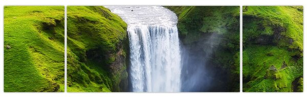 Obraz - Vodopád Skogafoss (170x50 cm)