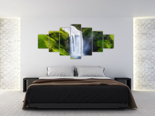 Obraz - Vodopád Skogafoss (210x100 cm)