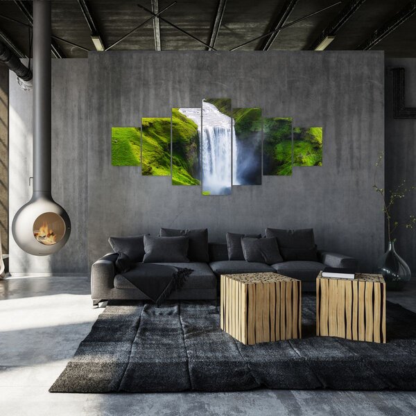 Obraz - Vodopád Skogafoss (210x100 cm)