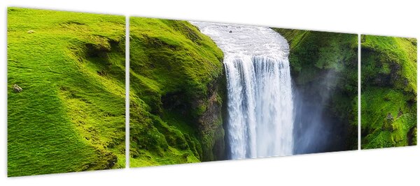Obraz - Vodopád Skogafoss (170x50 cm)