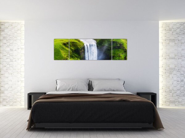 Obraz - Vodopád Skogafoss (170x50 cm)