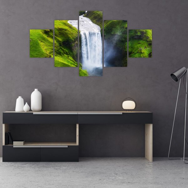 Obraz - Vodopád Skogafoss (125x70 cm)
