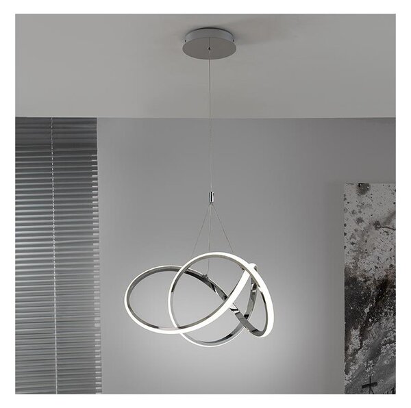 ONLI - LED Lustr na lanku LOOP LED/40W/230V 4000K lesklý chrom