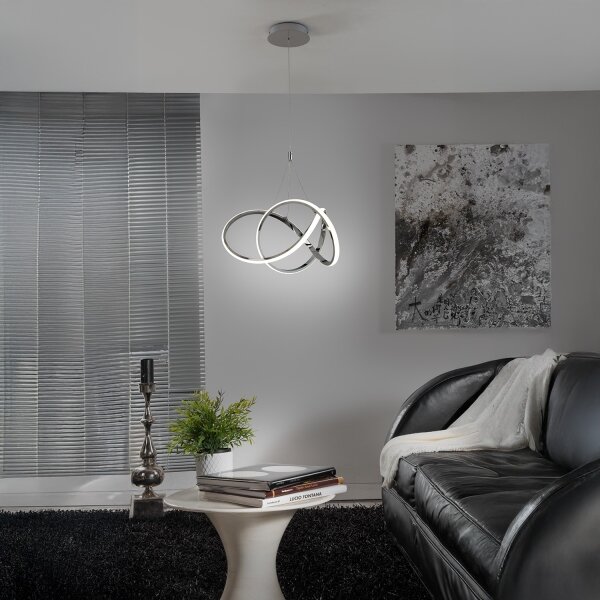 ONLI - LED Lustr na lanku LOOP LED/40W/230V 4000K lesklý chrom