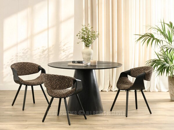 Designová jídelní židle SAROLTA - hnědá / černá