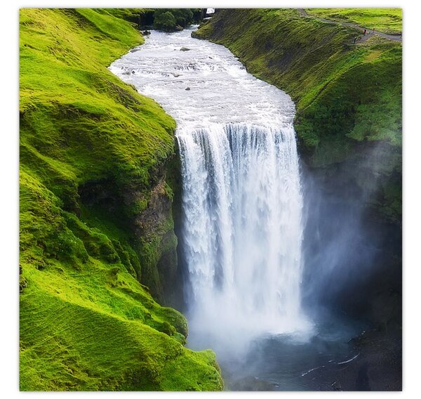 Obraz - Vodopád Skogafoss (30x30 cm)